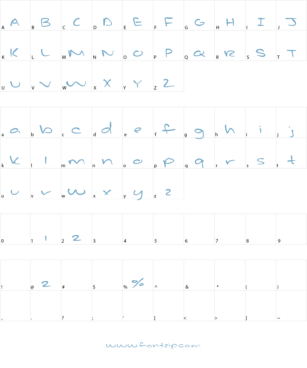 Late Night * Love Notes Font Character